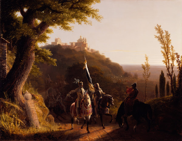 The Duke of Bourbons Halt at La Riccia on His March to the Assau Rome May 3d 152
