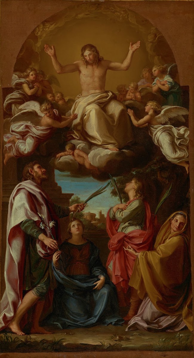 Christ in Glory with Saints CelsusJulian Marcionilla and Basilissa 17361737