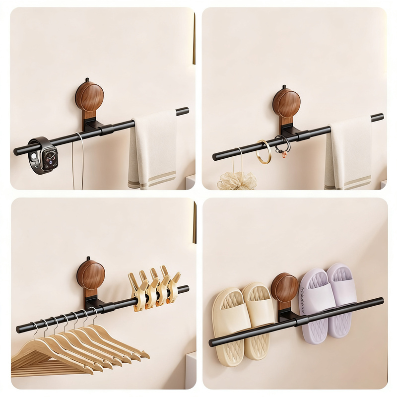 Towel holder made of space aluminum with suction cup