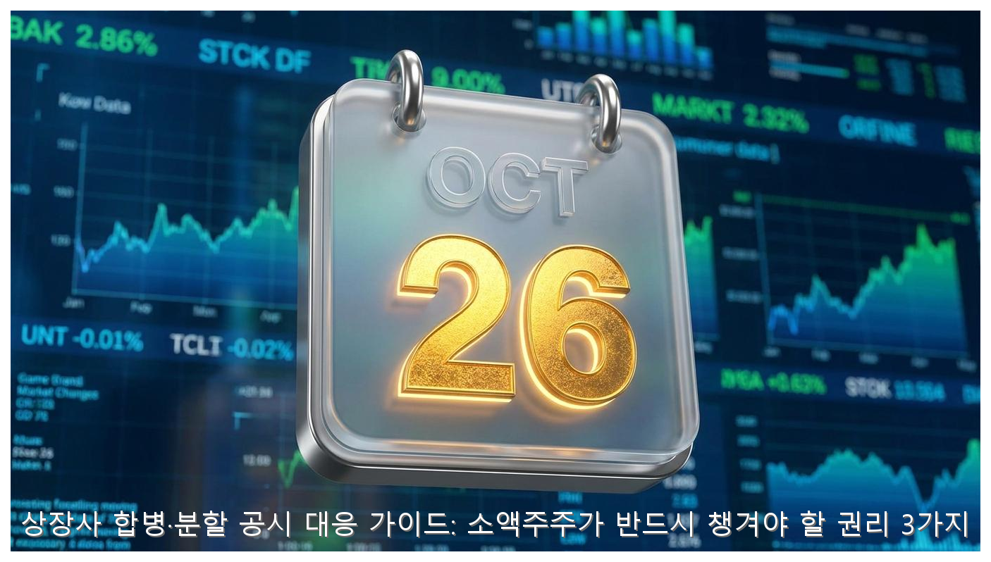 상장사 합병·분할 공시 대응 가이드: 소액주주가 반드시 챙겨야 할 권리 3가지 핵심 안내 및 분석 인포그래픽 (7)