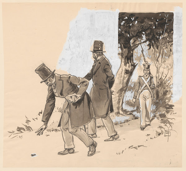 Chief Takori and his minister Seduh during their imprisonment at Kastellet in Co