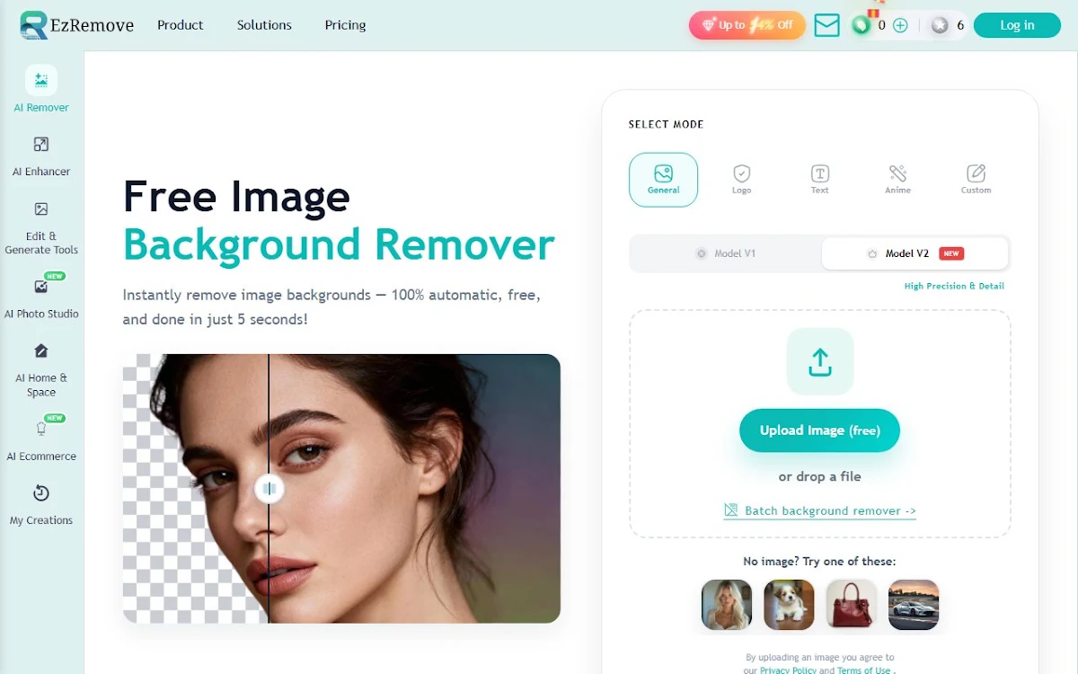 Captura de Free Image Background Remover (No Ads & No sign-up)
