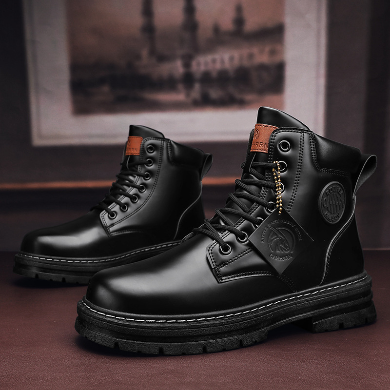 Herren-Stiefel, PU-Obermaterial, rutschfeste Gummisohle