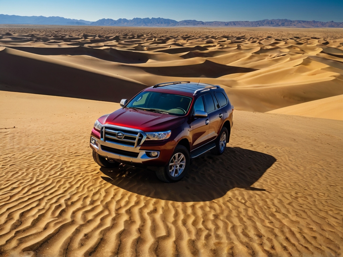 A car with desert photo