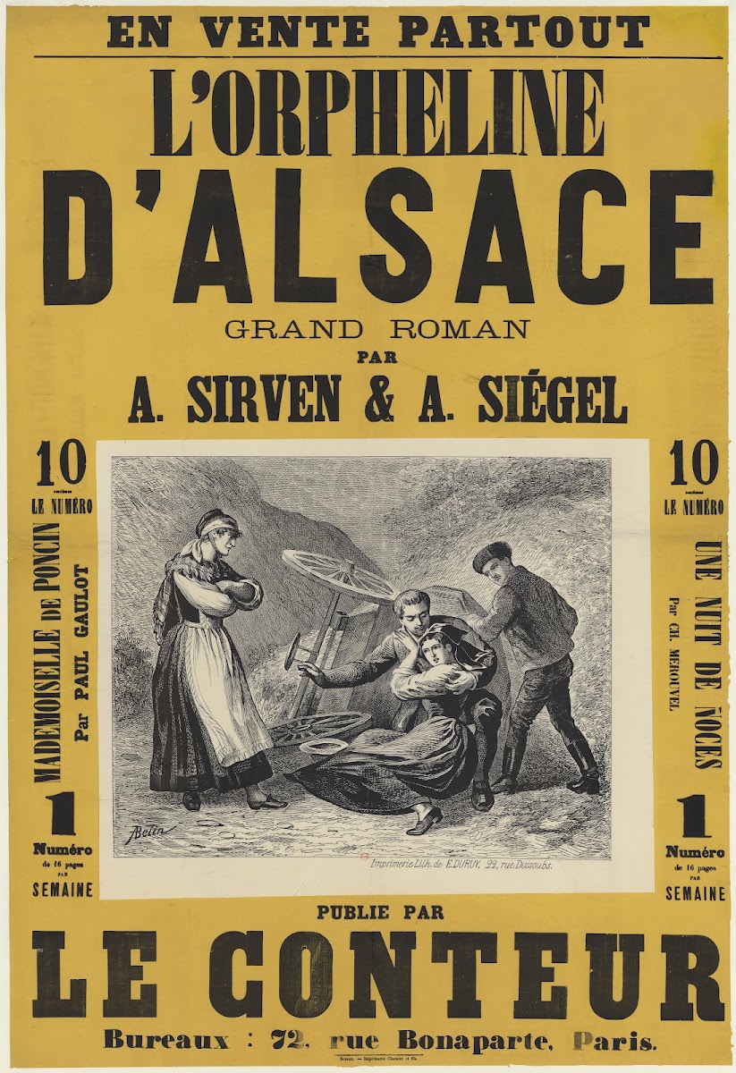 L Orpheline dAlsace grand roman par A Sirven  A Siégel 1888