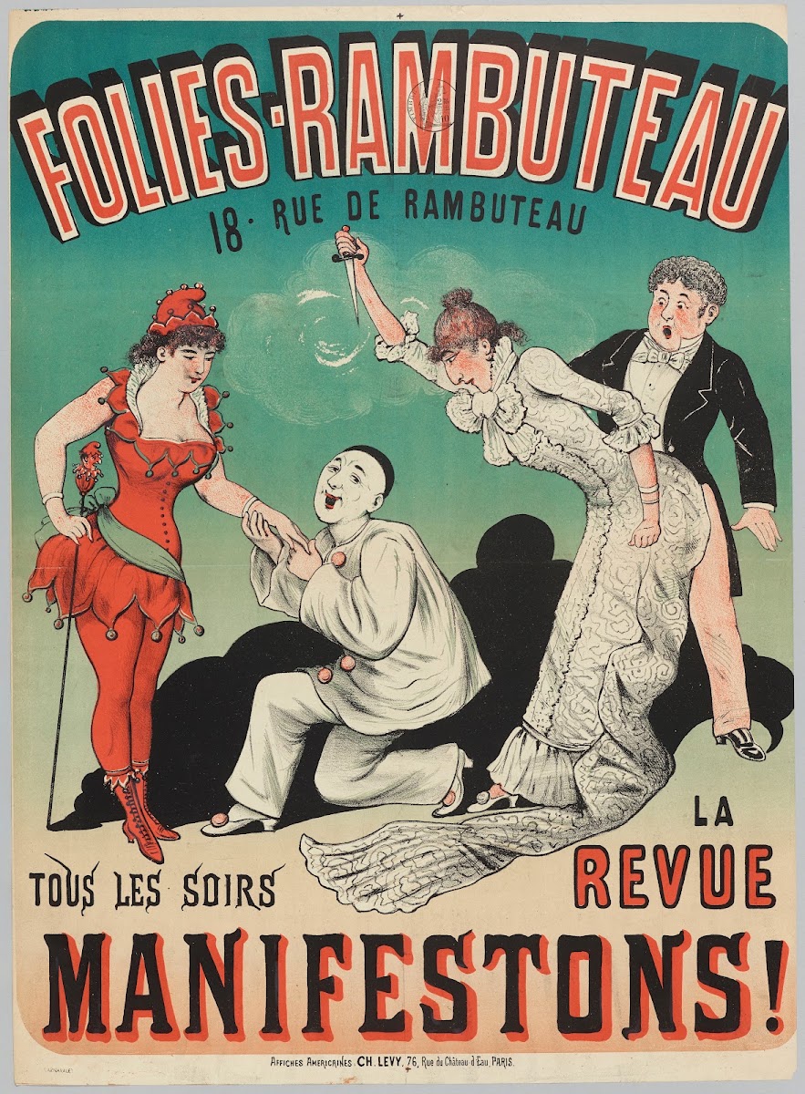 Folies Rambuteau 18 Rue De Rambuteau Tous Les Soirs La Revue Manifestons 1882 18