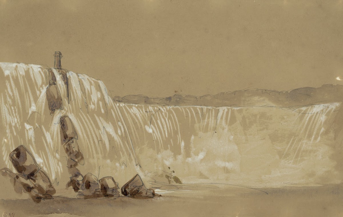 The American falls Niagara from the steamboat 1853