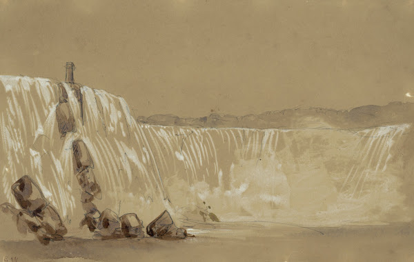 The American falls Niagara from the steamboat 1853