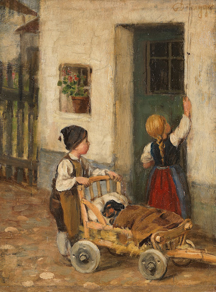 Der kranke Dackel Ca 1890