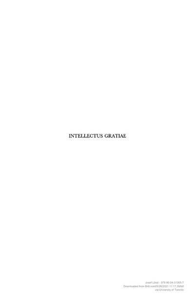 Intellectus Gratiae (Vigiliae Christianae, Supplements, Book 38) [Retail WM]