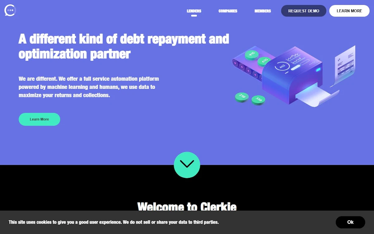 Captura de clerkie.io