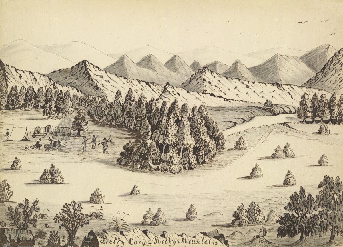 Pretty camp  Rocky Mountains 1859