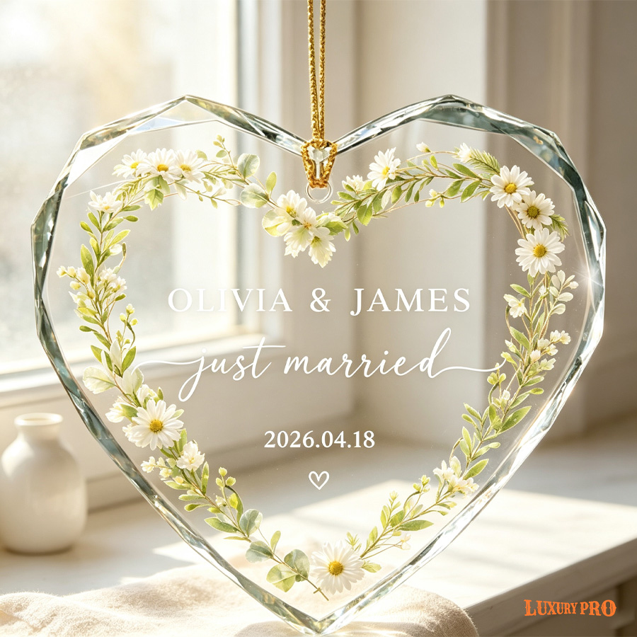 Heart-shaped Glass Ornament