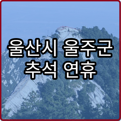 울산시 울주군 추석 연휴 소아과 진료 병원 정리