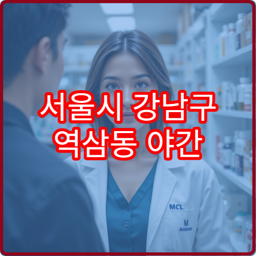 서울시 강남구 역삼동 야간 영업 약국 밤에도 문 여는 약국 위치 정리