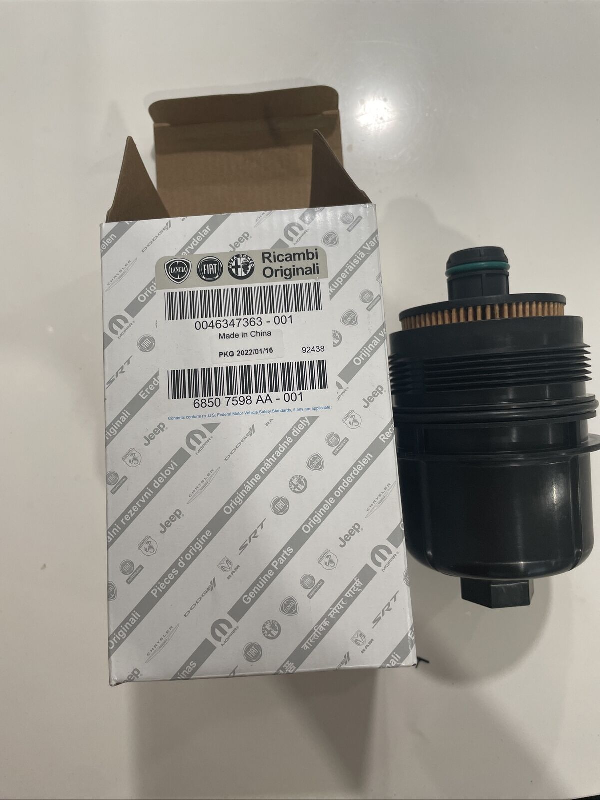 Фильтр масляный Chrysler #68507598AA для 19-22 Ram 1500 Diesel 3.0L