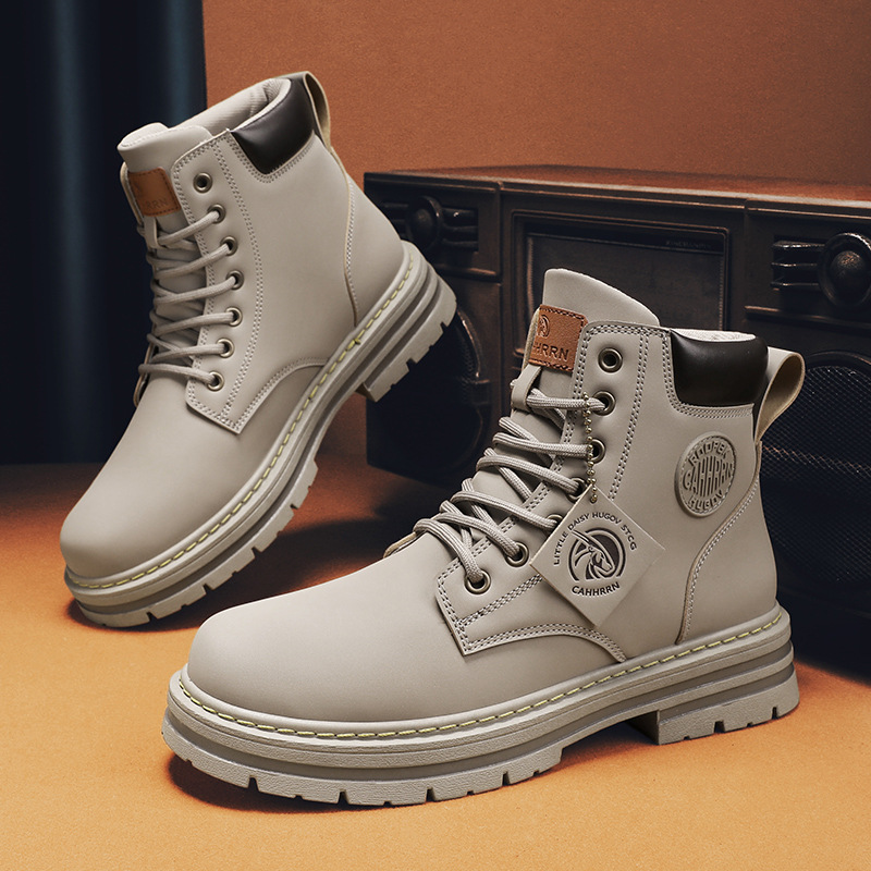 Herren-Stiefel, PU-Obermaterial, rutschfeste Gummisohle