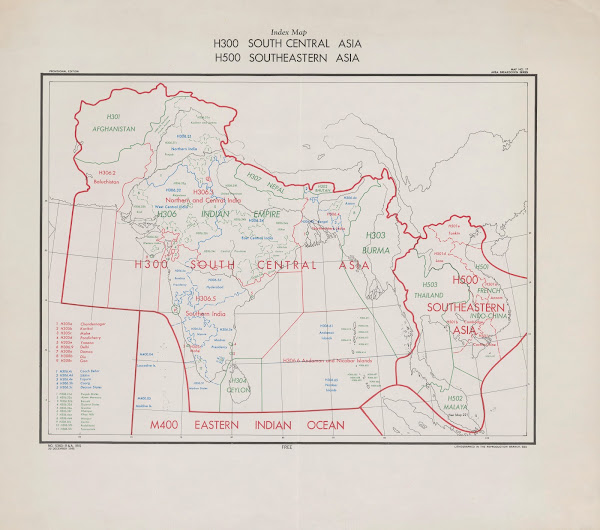 H300 South Central Asia H500 Southeastern Asia  Index Map 1945