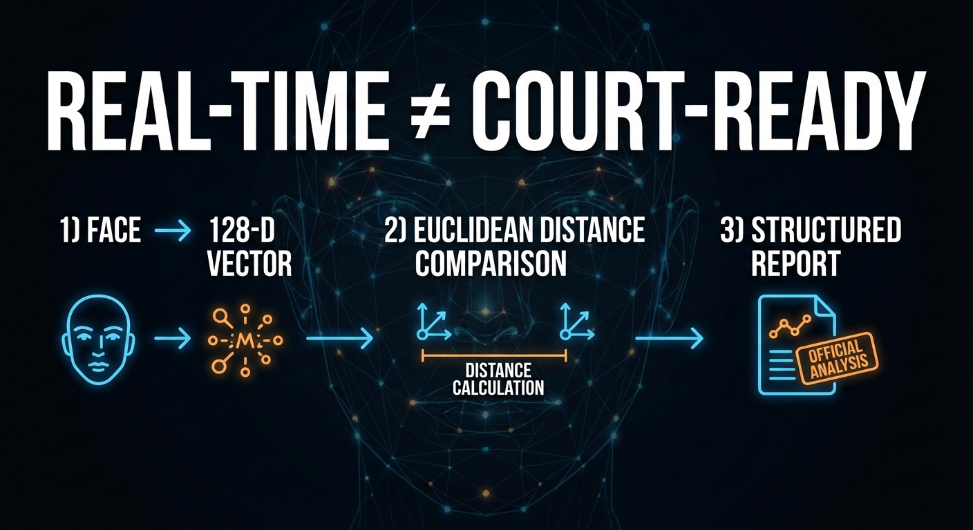 Real-Time Face AI vs. Court-Ready Analysis: What's the Difference?