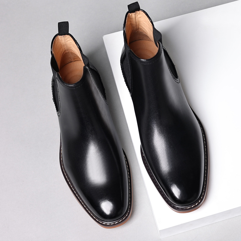 Herren-Chelsea-Boots aus echtem Leder