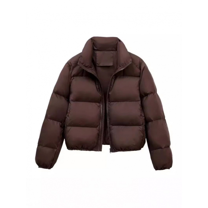 Kurze Damen-Steppjacke mit Reißverschluss