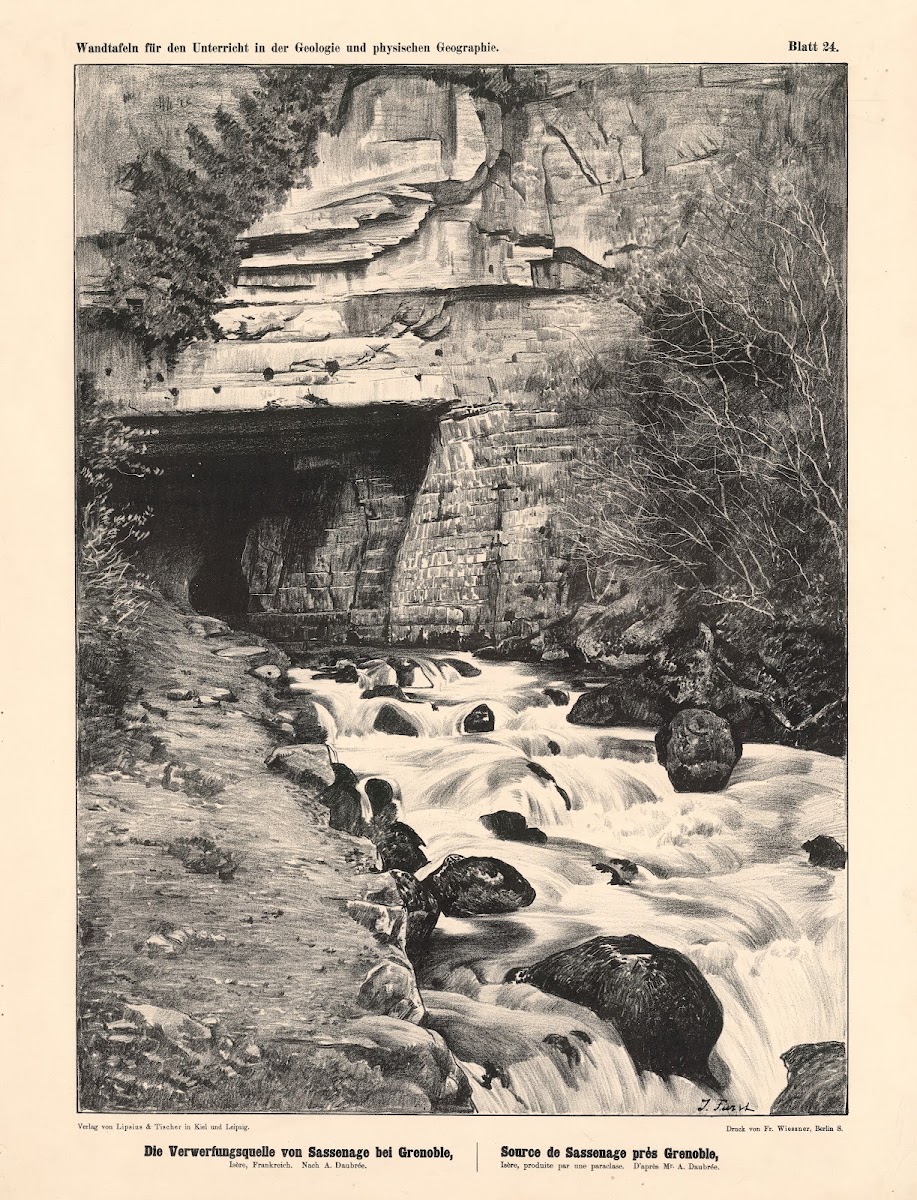 Die Verwerfungsquelle Von Sassenage Bei Grenoble Isere Frankreich 1889