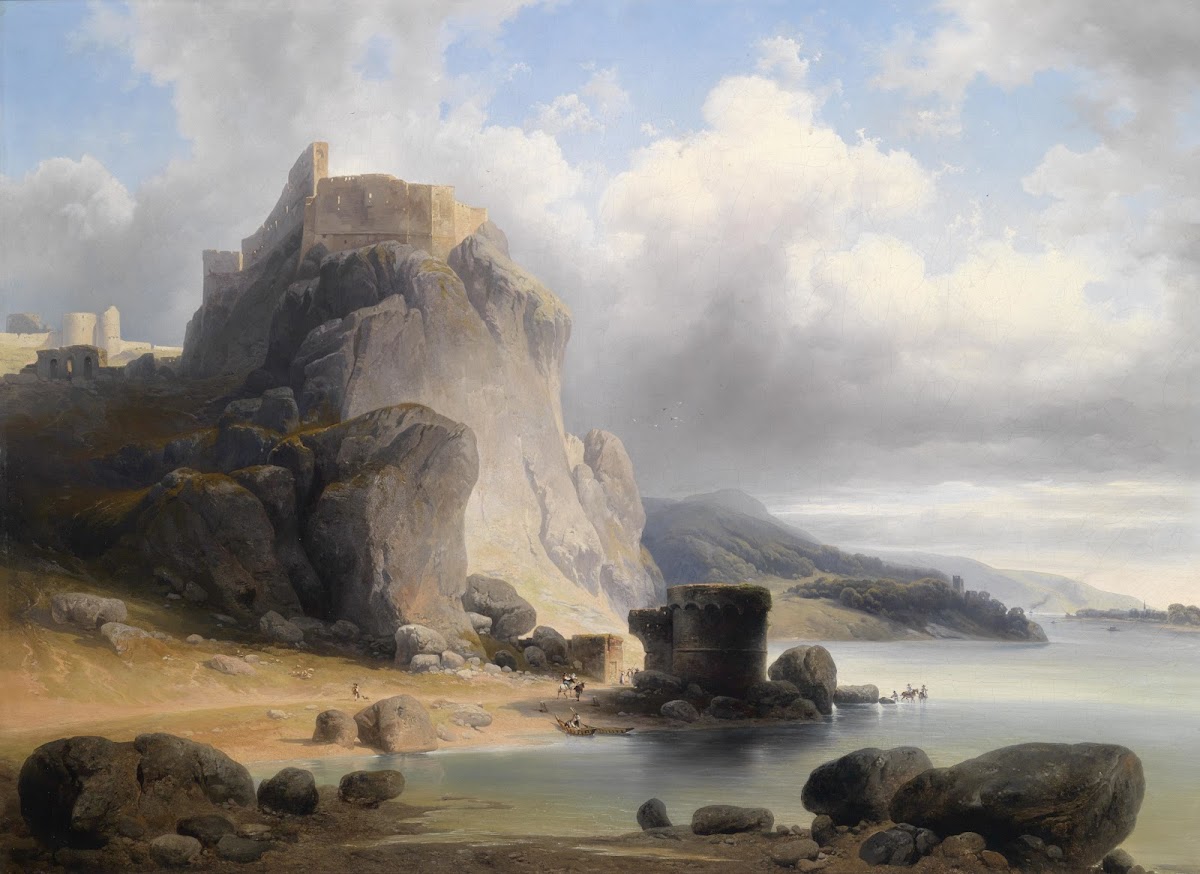 Blick auf die Burgruine Devin 1864