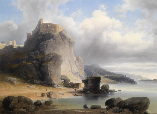 Blick auf die Burgruine Devin 1864