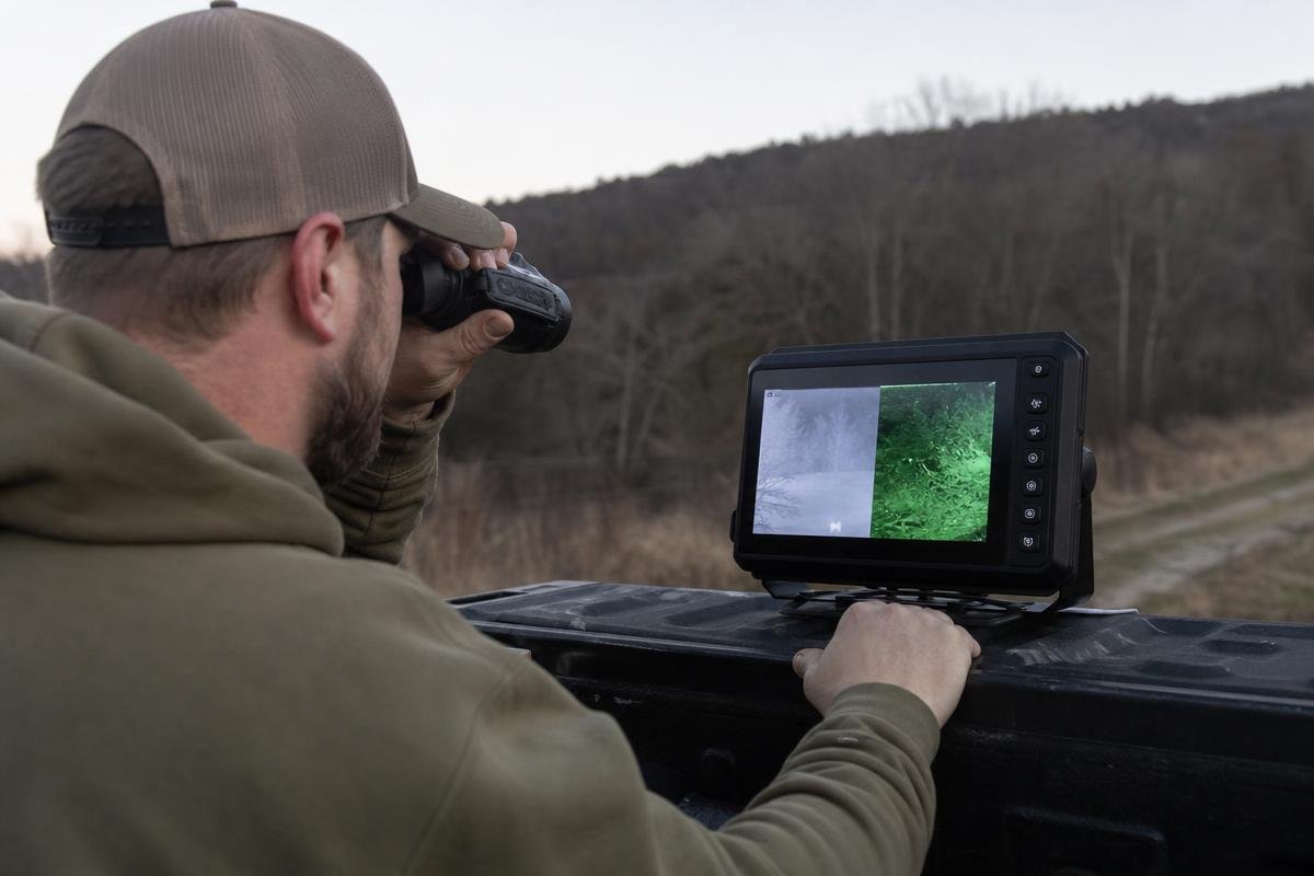 thermal imaging vs night vision comparison for AR hog hunting