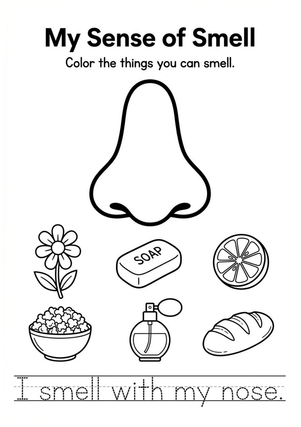 My Sense of Smell Worksheet