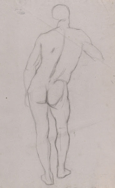 Schets van een mannelijk naakt van achteren 1848   1927