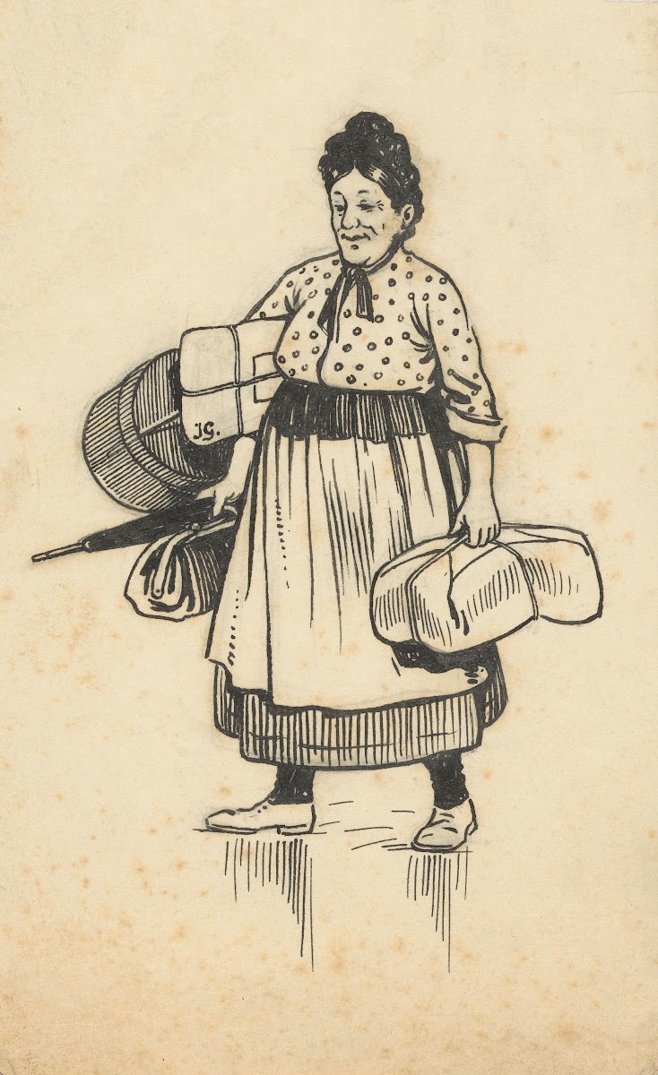 Vrouw met reisgoed