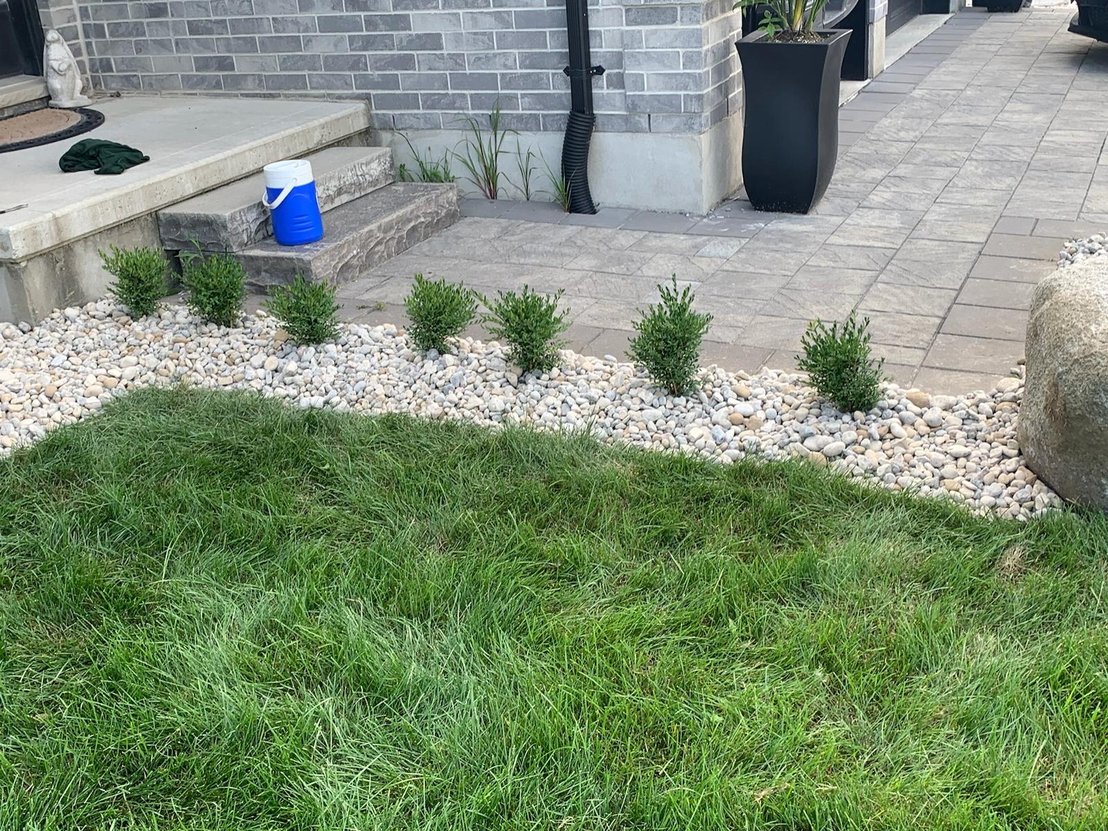 Paver stone walkway and front entrance landing in London, Ontario