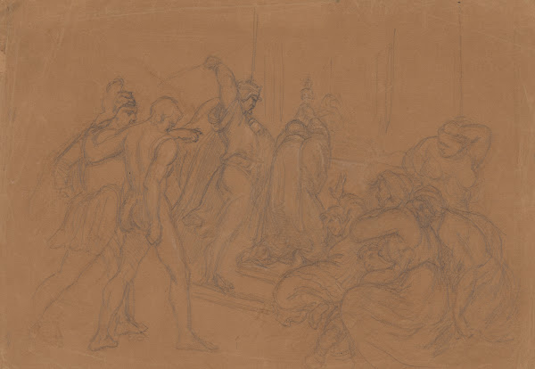 Sketch of the composition Martyrdom of St Stanislaus 1860