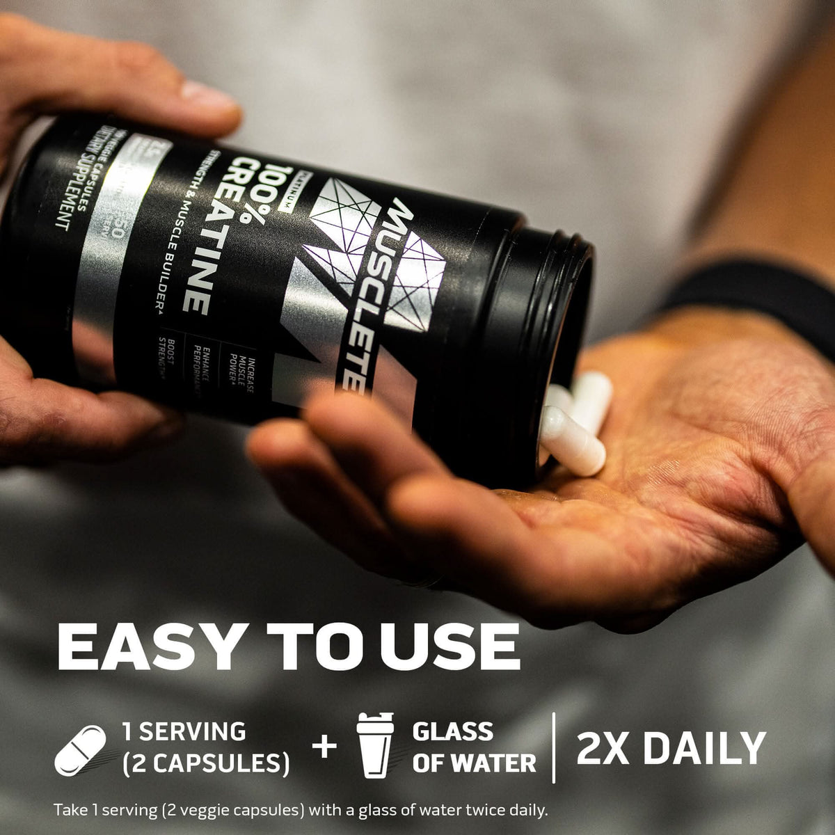 Platinum 100% Creatine Capsules — Unflavored, Standard