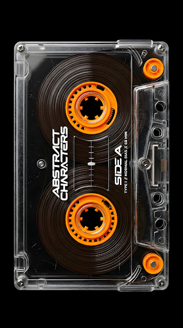 3D Render of a Vintage Transparent Orange Cassette Tape - Free mobile Wallpaper