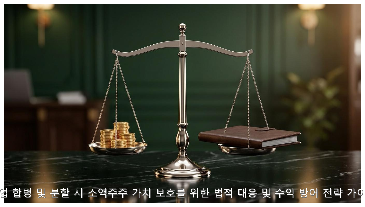기업 합병 및 분할 시 소액주주 가치 보호를 위한 법적 대응 및 수익 방어 전략 가이드 핵심 안내 및 분석 인포그래픽 (4)