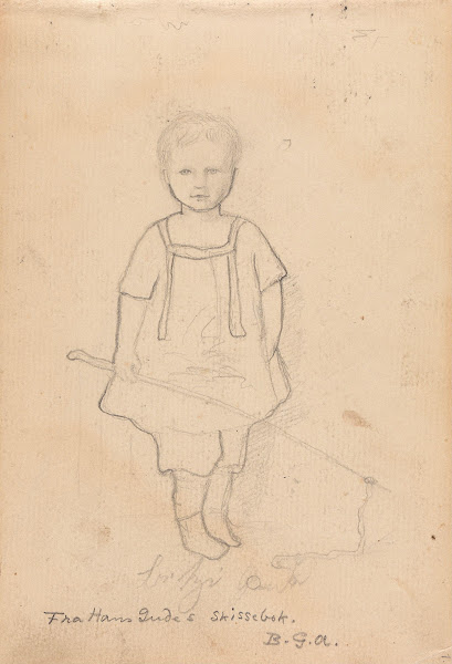 Guttebarn med leketøy 1857