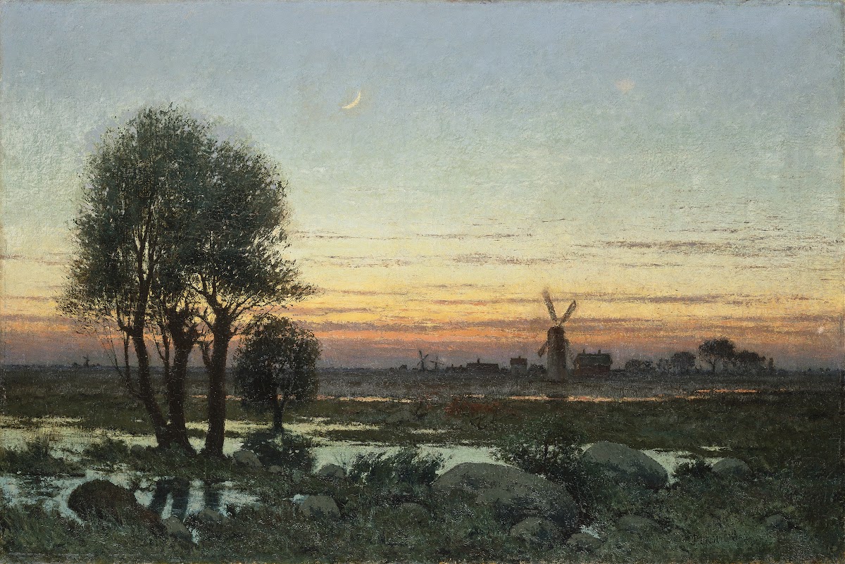 Autumn Landscape in the Glow of Sunset