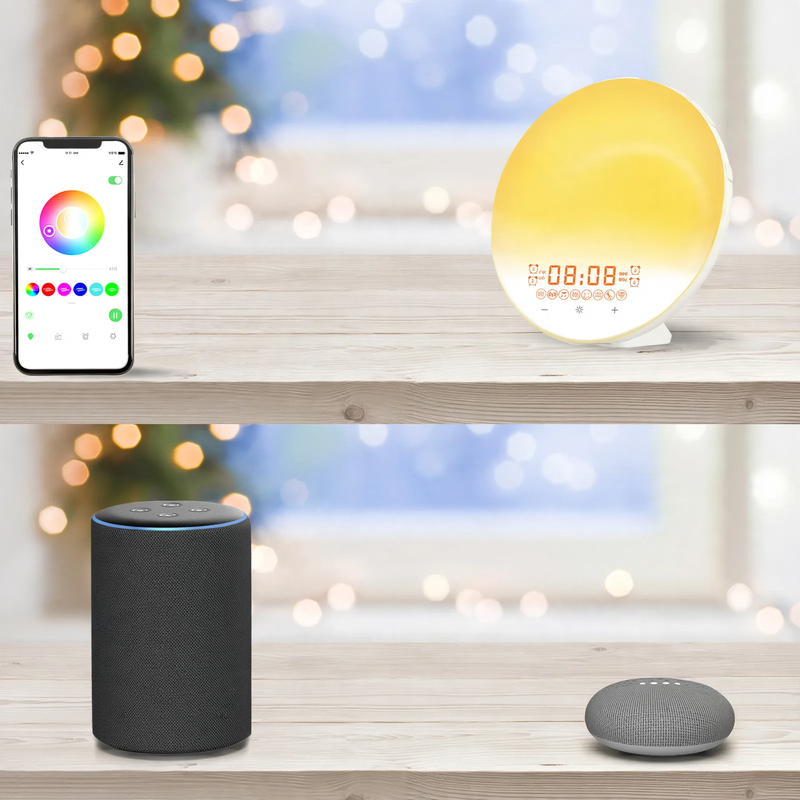Smarter LED-Sonnenaufgangs-Wecker mit App-Steuerung
