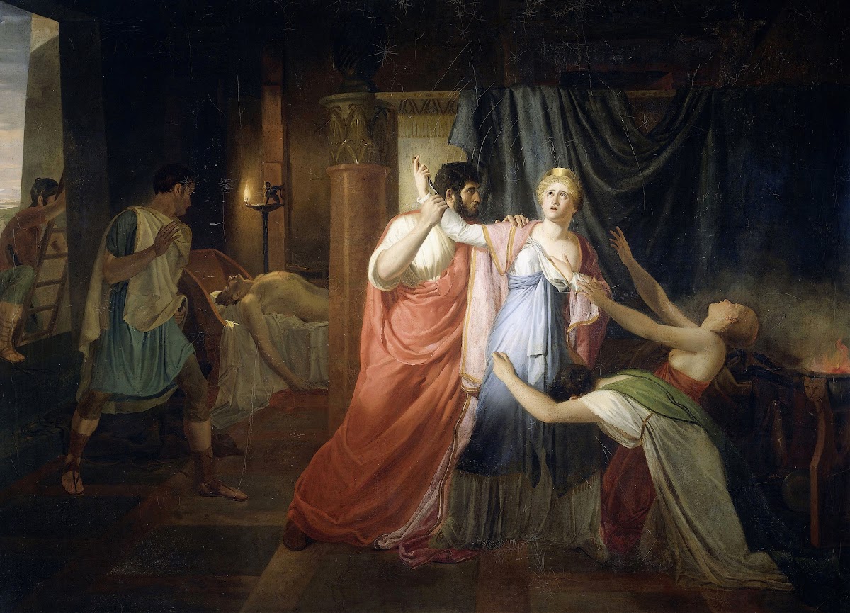 Proculeius Preventing Cleopatra from Stabbing herself 1810