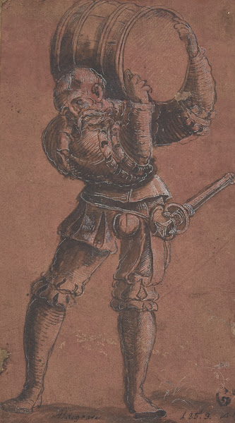Landsknecht Carrying A Barrel Late 15thmid 16th Century