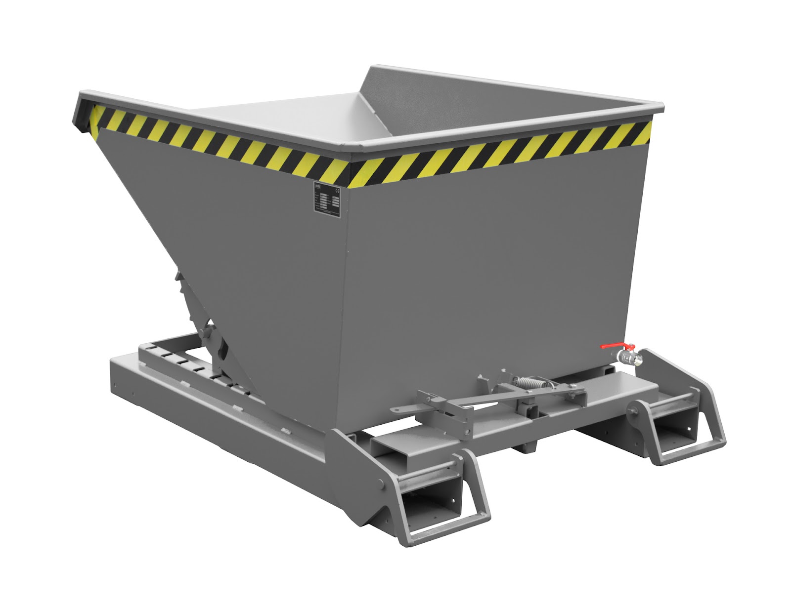 Spaander-kiepcontainer S4A 600, gelakt, Muisgrijs