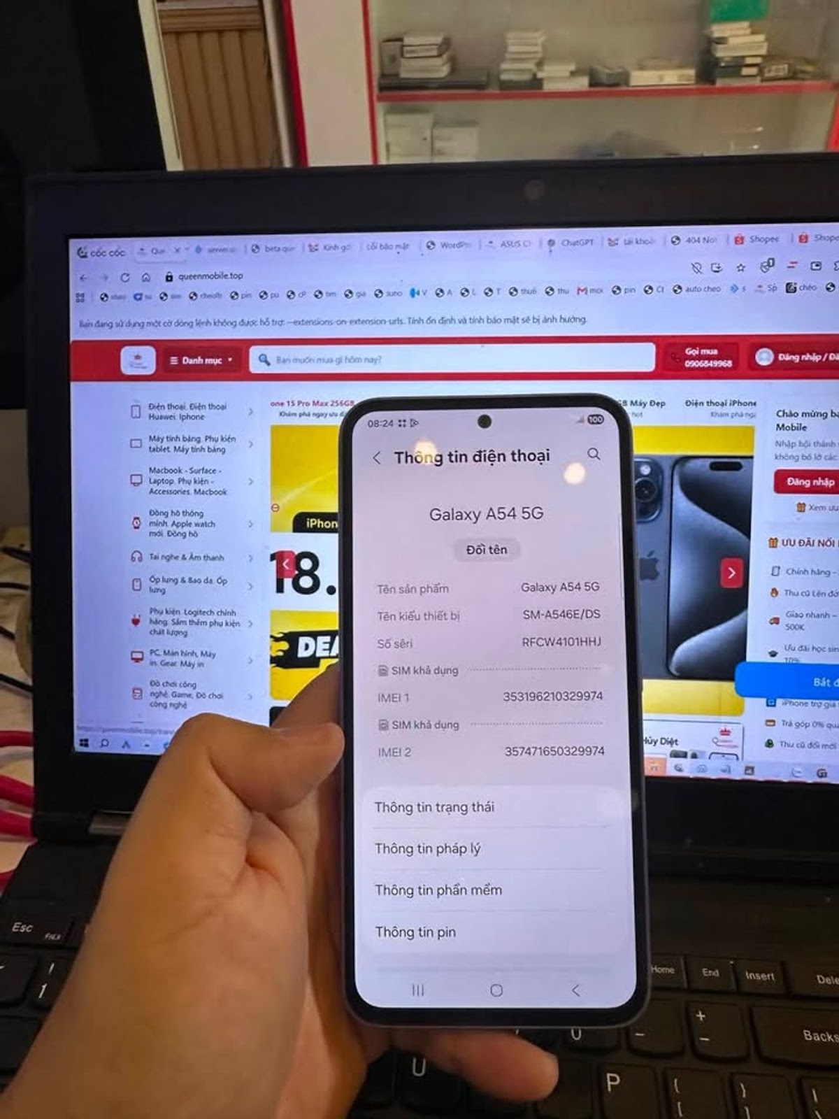 Samsung Galaxy A54 5G – Máy đẹp, màn AMOLED 120Hz, camera chống rung OIS, chống nước IP67