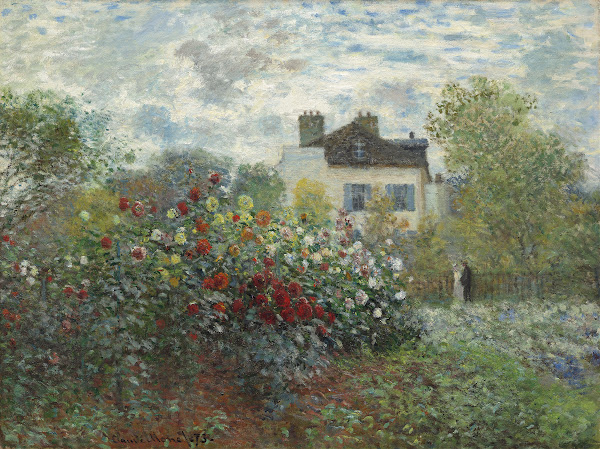 The Artists Garden in Argenteuil A Corner of the Garden with Dahlias 1873