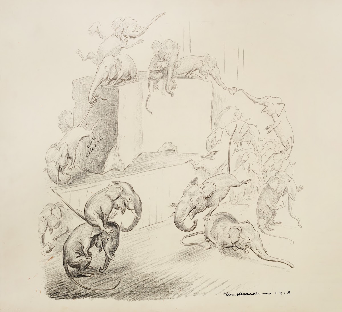 When the Cats away the mice will play 1919