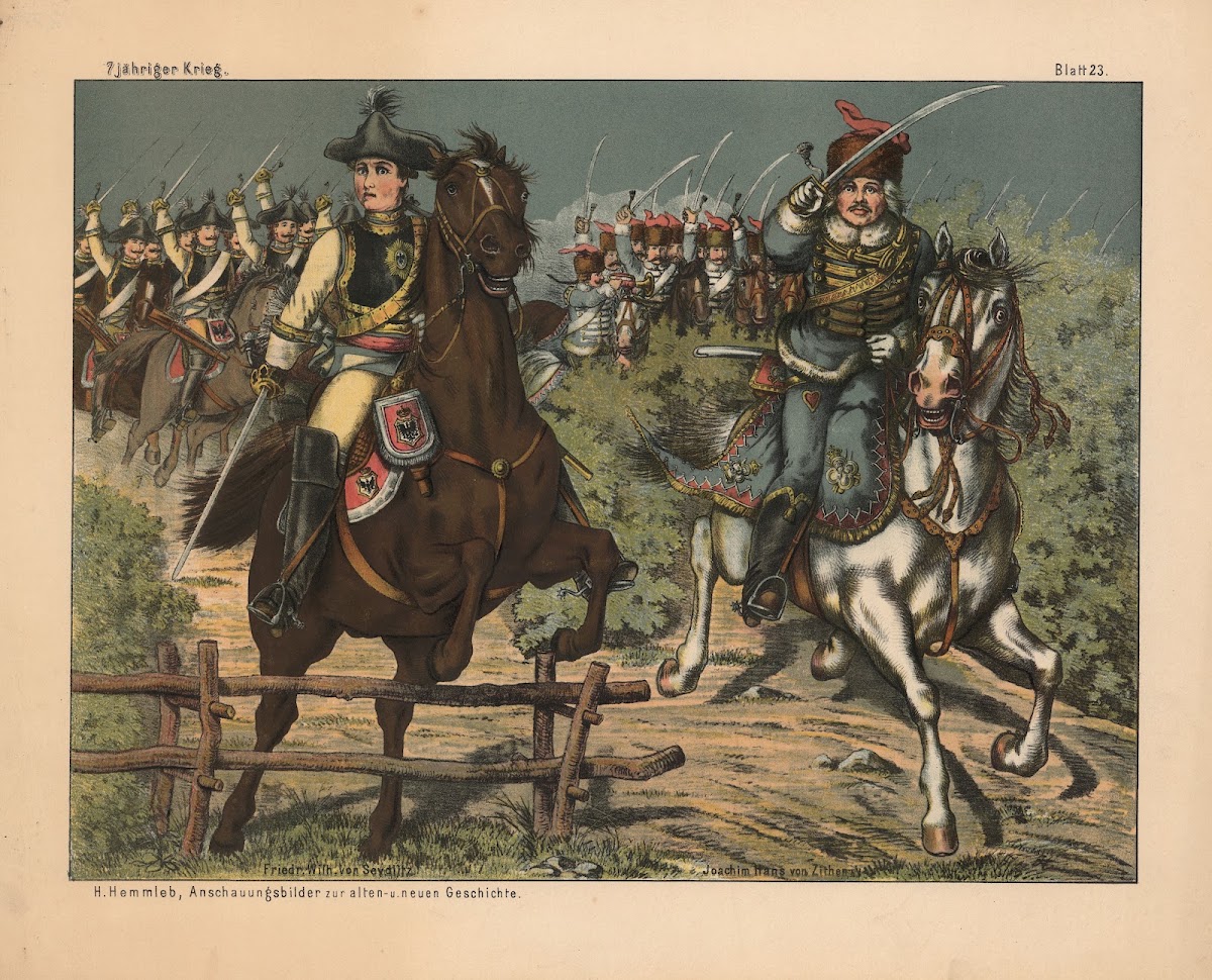 7 jähriger Krieg Friedr Wilh von Seydlitz Joachim Hans von Zithen 1880