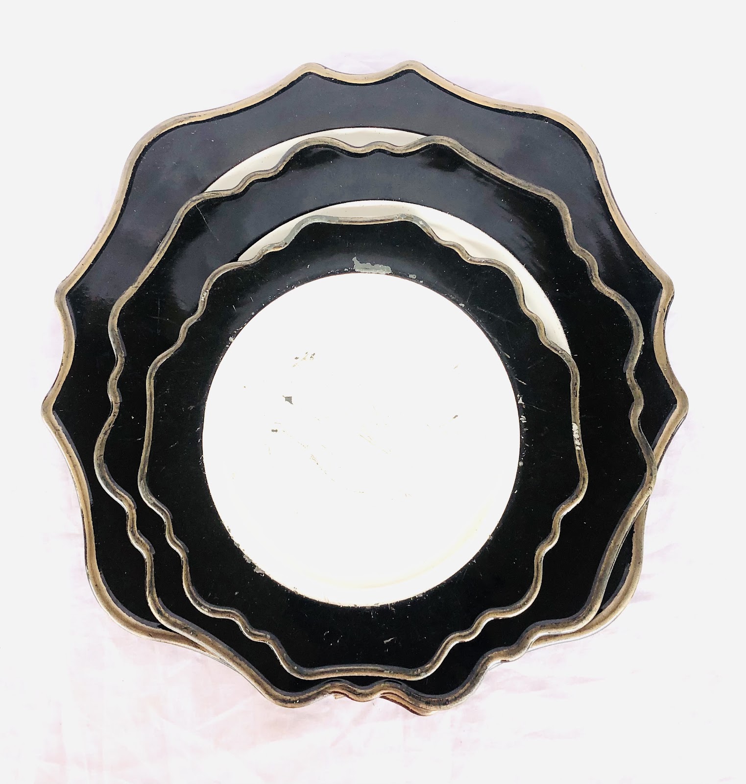 3in1 Plastic charger plate (black)