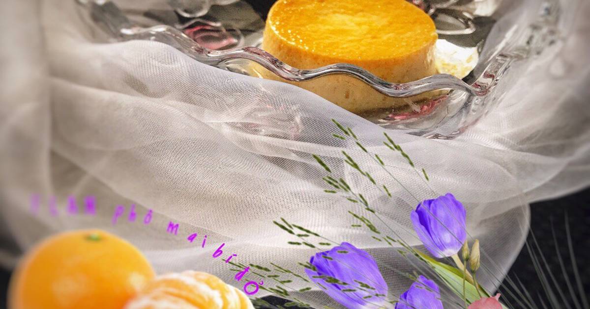 Flan phô mai bí đỏ