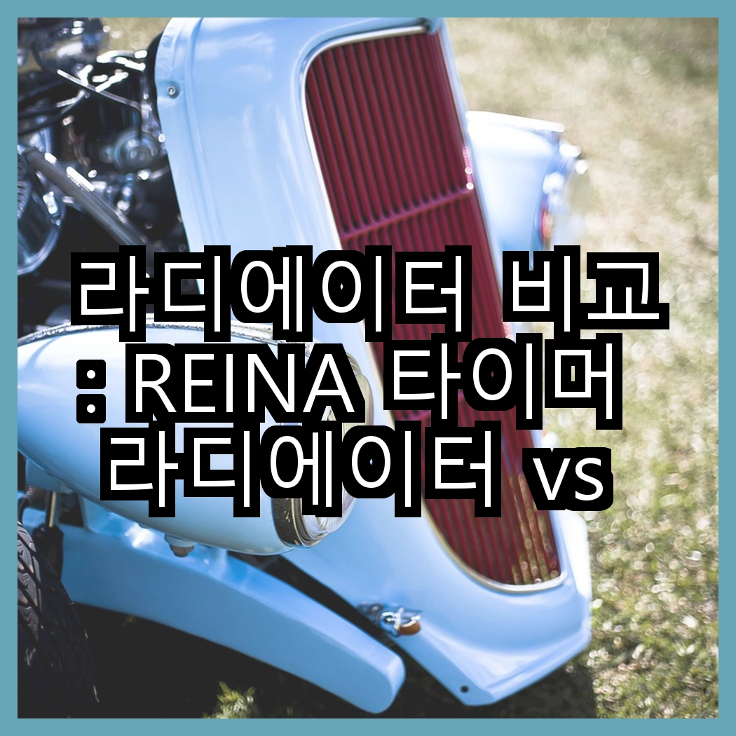 라디에이터 비교: REINA 타이머 라디에이터 vs 신일 전기 라디에이터, 어떤 선택이 더 나을까? 썸네일